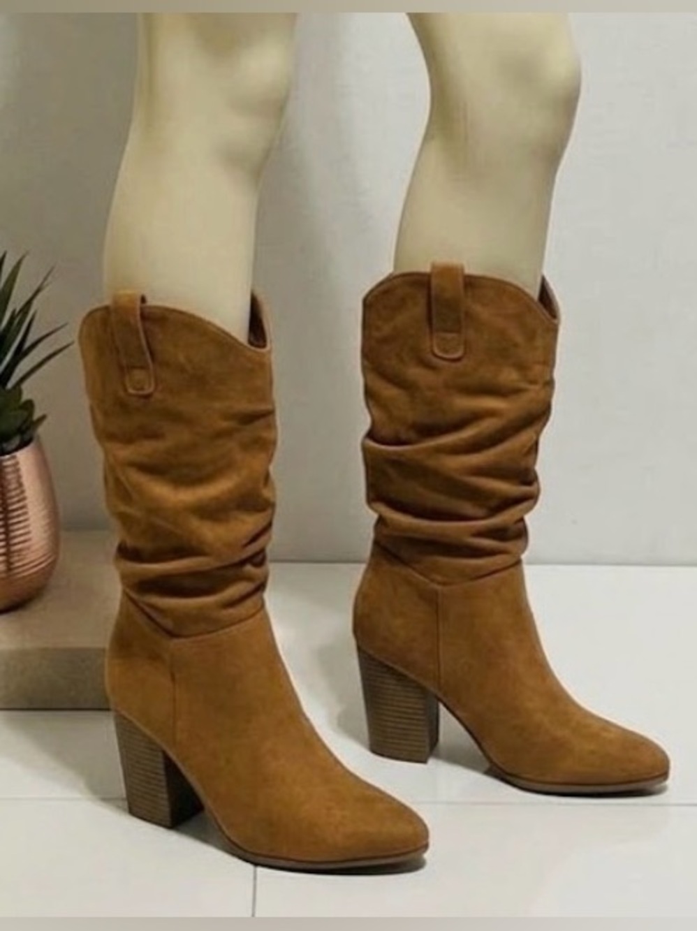 Tan Suede Women's Boots